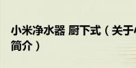小米凈水器 廚下式(關于小米凈水器 廚下式簡介)