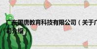廣東國唐教育科技有限公司(關于廣東國唐教育科技有限公司介紹)