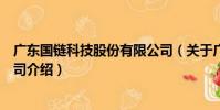 廣東國鏈科技股份有限公司(關于廣東國鏈科技股份有限公司介紹)