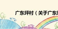廣東坪村(關于廣東坪村介紹)