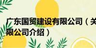 廣東國貿建設有限公司(關于廣東國貿建設有限公司介紹)