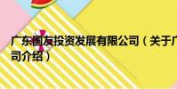 廣東國友投資發展有限公司(關于廣東國友投資發展有限公司介紹)