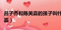 呂子喬和陳美嘉的孩子叫什么(呂子喬和陳美嘉)