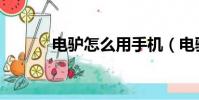 電驢怎么用手機(電驢怎么用)