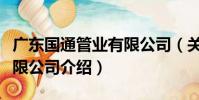 廣東國通管業有限公司(關于廣東國通管業有限公司介紹)