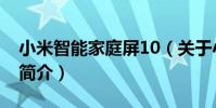小米智能家庭屏10(關于小米智能家庭屏10簡介)