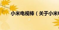 小米電視棒(關于小米電視棒簡介)