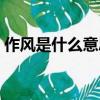 作風是什么意思解釋（作風問題是什么意思）