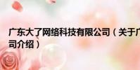 廣東大了網絡科技有限公司(關于廣東大了網絡科技有限公司介紹)