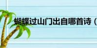 蝴蝶過山門出自哪首詩(蝴蝶過山門)