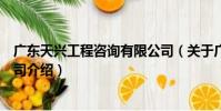 廣東天興工程咨詢有限公司(關于廣東天興工程咨詢有限公司介紹)