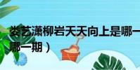 婁藝瀟柳巖天天向上是哪一期(天天向上柳巖哪一期)