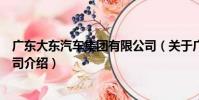 廣東大東汽車集團有限公司(關于廣東大東汽車集團有限公司介紹)
