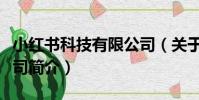 小紅書科技有限公司(關于小紅書科技有限公司簡介)