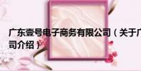 廣東壹號電子商務有限公司(關于廣東壹號電子商務有限公司介紹)