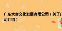 廣東大音文化發展有限公司(關于廣東大音文化發展有限公司介紹)