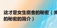 這才是女生宿舍的秘密(關于這才是女生宿舍的秘密的簡介)