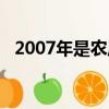 2007年是農歷什么年份（2007年是農歷）