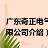 廣東奇正電氣有限公司（關于廣東奇正電氣有限公司介紹）