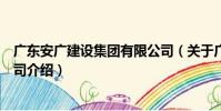 廣東安廣建設集團有限公司(關于廣東安廣建設集團有限公司介紹)