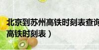北京到蘇州高鐵時刻表查詢最新(北京到蘇州高鐵時刻表)