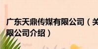 廣東天鼎傳媒有限公司(關于廣東天鼎傳媒有限公司介紹)