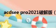 acdsee pro2021破解版(acdsee pro2)
