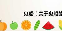 鬼船(關于鬼船的簡介)
