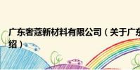 廣東奢蔻新材料有限公司(關于廣東奢蔻新材料有限公司介紹)