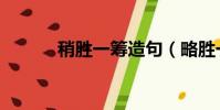 稍勝一籌造句(略勝一籌造句)