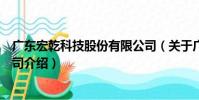廣東宏乾科技股份有限公司(關于廣東宏乾科技股份有限公司介紹)