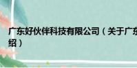 廣東好伙伴科技有限公司(關于廣東好伙伴科技有限公司介紹)