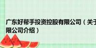 廣東好幫手投資控股有限公司(關于廣東好幫手投資控股有限公司介紹)