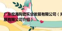 廣東宏海陶瓷實業發展有限公司(關于廣東宏海陶瓷實業發展有限公司介紹)