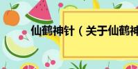 仙鶴神針(關于仙鶴神針的簡介)