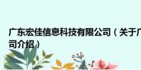 廣東宏佳信息科技有限公司(關于廣東宏佳信息科技有限公司介紹)