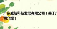 廣東威航科技發展有限公司(關于廣東威航科技發展有限公司介紹)