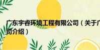 廣東宇睿環境工程有限公司(關于廣東宇睿環境工程有限公司介紹)