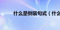 什么是倒裝句式(什么是倒裝句)