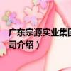 廣東宗源實業集團有限公司（關于廣東宗源實業集團有限公司介紹）