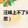汪峰上不了頭條是誰說的（汪峰上頭條什么意思）