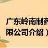 廣東嶺南制藥有限公司（關于廣東嶺南制藥有限公司介紹）