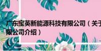 廣東寶英新能源科技有限公司(關于廣東寶英新能源科技有限公司介紹)