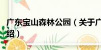 廣東寶山森林公園(關于廣東寶山森林公園介紹)