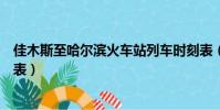 佳木斯至哈爾濱火車站列車時刻表(哈爾濱火車站列車時刻表)