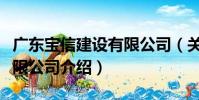 廣東寶信建設有限公司(關于廣東寶信建設有限公司介紹)