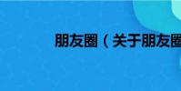 朋友圈(關于朋友圈的簡介)