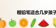 粗鉛筆適合幾歲孩子(粗鉛)