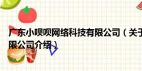 廣東小唄唄網絡科技有限公司(關于廣東小唄唄網絡科技有限公司介紹)