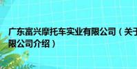 廣東富興摩托車實業有限公司(關于廣東富興摩托車實業有限公司介紹)